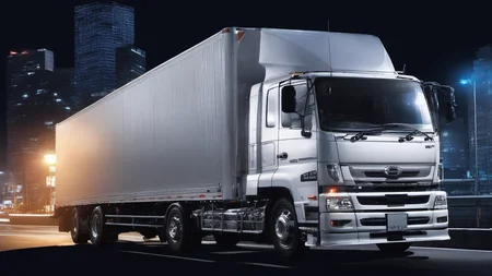 masterpiece,(bestquality),highlydetailed,ultra-detailed,illustration,(driving:1.5),Japanese truck,(nightime),cityscape,Expressway,vehicle_focus,<lora:add-detail-xl:1>,<lora:Japanese_truck_2025.1.1:1>,