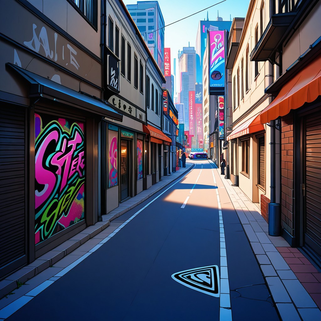 City street, graffiti, City Street Background, Hip Hop themed background,