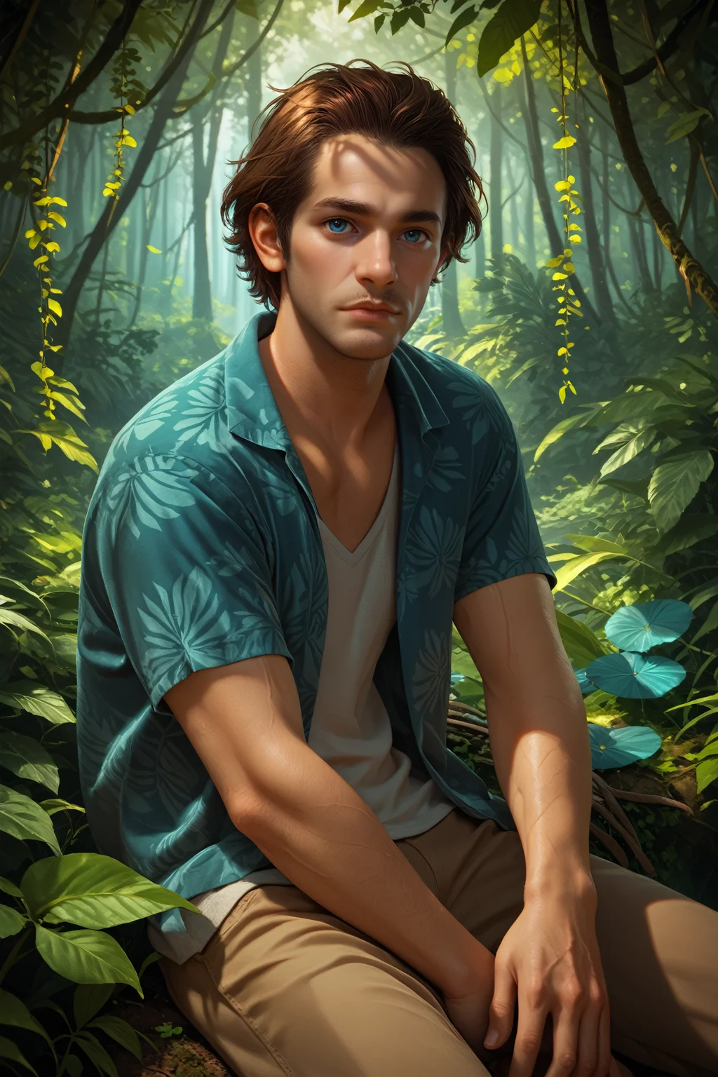 score_9, score_8_up, score_7_up, score_6_up
<lora:UncSam:0.8>
UncSam, 1boy, brown hair, blue eyes, short hair, looking at viewer, Rainforest canopy with sunbeams, vibrant and lush, sitting