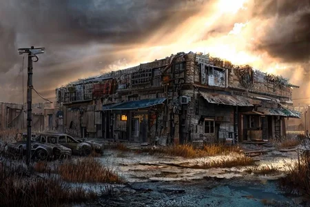 (masterpiece:1.2), (best quality,:1.2), 8k, HDR, ultra detailed, ((photorealistic)), professional light, cinematic lighting, fashion photography, ambient lighting, atmospheric effects, <lora:detail_slider_v4:3>, a raider outpost in the Wasteland,   <lora:Wasteland-10:1>, (style-rustmagic:0.2),   (Style-SwampMagic:0.2), epiCPhoto