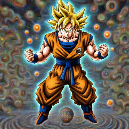 <lora:DeepDream:1> goku, powering up  DeepDream