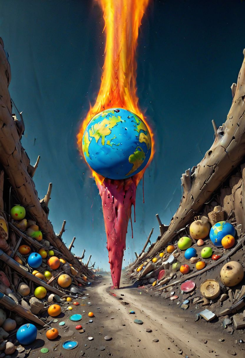 It has been centuries. We have given it the entire earth's GDP and yet still it whispers "more paint". The madness must stop: the painting now extends beyond dimensions, beyond the surface of the earth into some other place, that place whose name is unutterable where the endless one dwells. We are out of money, but it wants more, always more more more: the effort, the meat, the human lives spent in its service. The artist is long gone, that much is sure now, but the damn thing paints itself. There is nothing left but endlessness