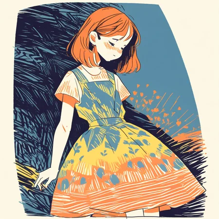 girl wearing a flower dress