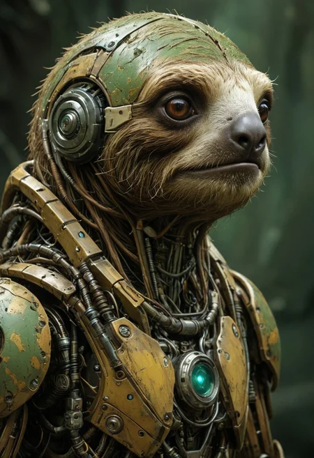 Portrait of a Biomechanical sloth robot :: hyperdetailed and intricate matte painting by Jean Baptiste Monge, Jesper Ejsing, Anton Fadeev, Peter Mohrbacher :: hypermaximalist, precisionism, 16k :: blues, greens, yellows :: a masterpiece, trending
zavy-cnmtc zavy-rmlght low-key