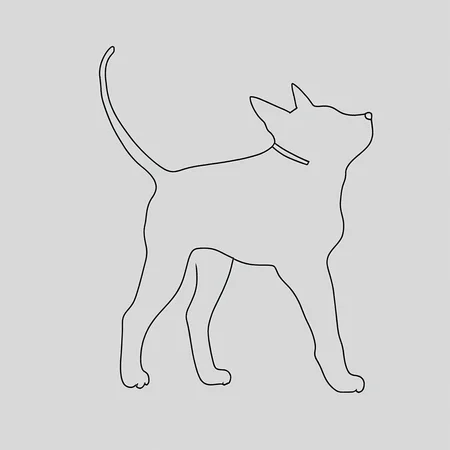 aaAR7la, masterpiece, best quality, aesthetic, highres, simple background, white background, Black-and-white, one line drawing, lineart, 1cat, 1dog, stretching, animal focus, no humans, intriguing details,