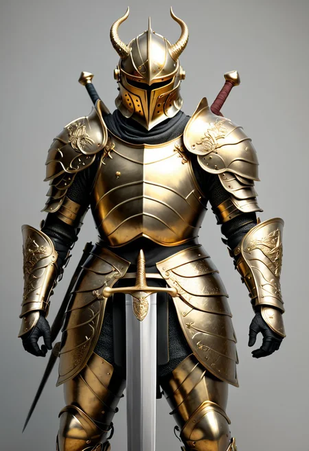 ultra high quality, detailed, realistic, gold texture, crossed spears behind the Vesica Pisces, minimalist full size male knight holding a sword and somehow incorporating a dragon in there.
Fencing school St. It will be called George's Academy of Combat Arts. He's a dragon slayer, so I'd love to see that reflected in the logo. beautifully rendered, artstation, 4k resolution,