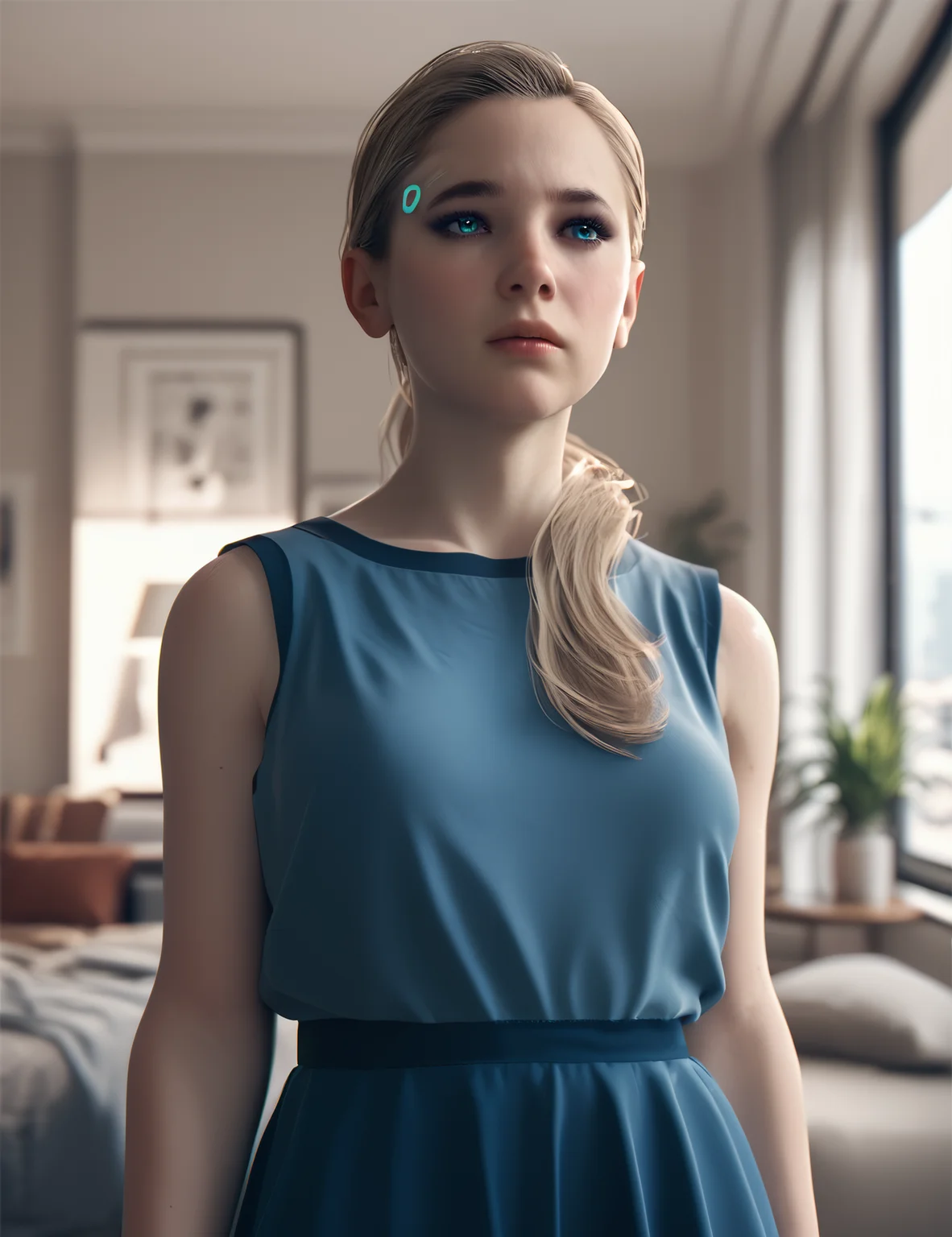 <lora:DBH_Chloe:0.75> chloe, beutiful girl, sleeveless, blue eyes, blonde, indoors, score_9, score_8_up, score_7_up, score_6_up