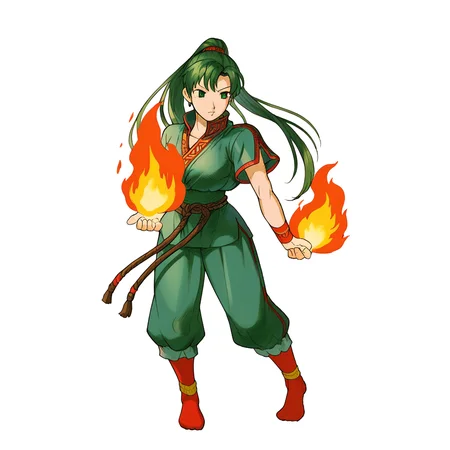 MVC2style, simple background, white background, full body,lyn_(fire_emblem), fire_emblem, 1girl, <lora:MVC2Style_SDXL-000005:1.0>
