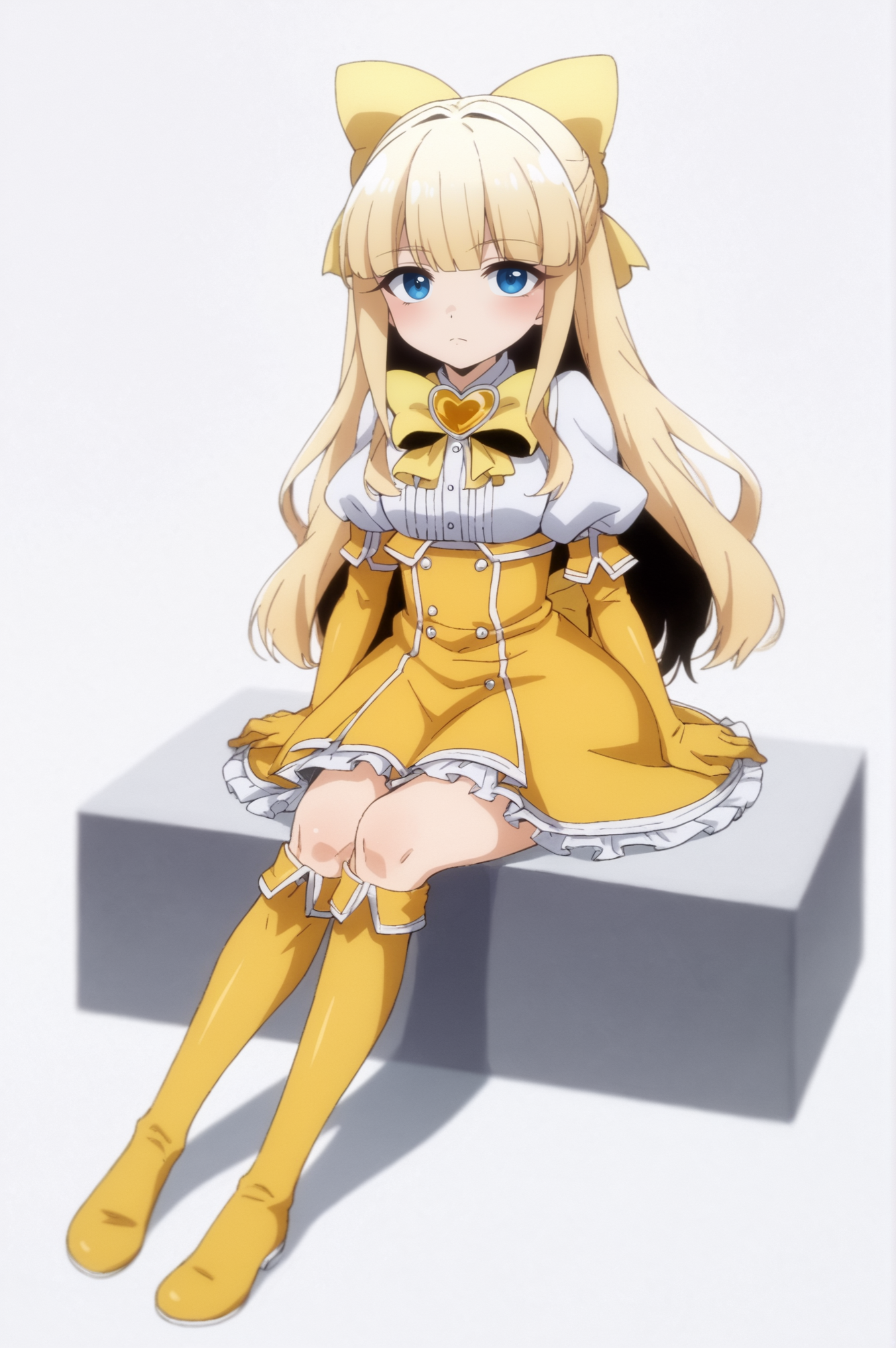 <lora:Kaoruko_Tenkawa:0.7> rating_all, score_10, score_8_up, score_7_up,  Kaoruko Tenkawa, magical girl, full body, white background, looking at viewer, sitting <lora:sdxl_lightning_4step_lora:1>,