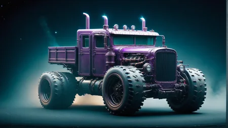 Neon noir (sci-fi future Monster Truck in shape of Hypercar in a cosmic chameleon paint that changes colors with the light, passing by at light speed:2.0) The camera is positioned from the front (camera from front:1.3), capturing the neon flash and motion trail of the car., (camera from front:1.3), light speed, neon, flash, motion trail, (stars and a future City in the background, speed effects, violet underbody lighting:1.3), motion blur, epic visual effects, interstellar, flow, detailed, scifi, star blast, dark vibrant colors, cosmic art, stars in background, cinematic scene, lens flare, god rays, glow, glowneon, glowing, sparks, fullmoon night, stormy weather, lightning, ultra detailed , dramatic lighting, shallow depth of field detailed background, dark noir style, HDR, RAW, ray tracing reflections, sharp focus, ultra realistic
<lora:dreamcolor:0.3> <lora:style:0.3> <lora:EDG_-_Test_Lora:0.3> <lora:SDXLHighDetail_v5:1> <lora:LowRA:1> <lora:ste4mpunk:1> (miniplanet:2.0) <lora:small-planet-04:0.8> small floating planet, . Cyberpunk, dark, rainy streets, neon signs, high contrast, low light, vibrant, highly detailed