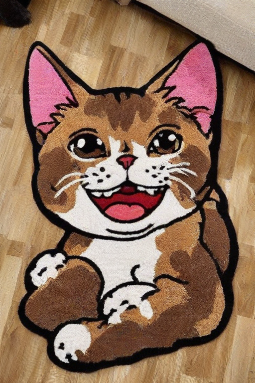 <lora:PE_CarpetRugStyle:1>, PE_CarpetRugStyle, carpet,
Cute Cat, Smiling