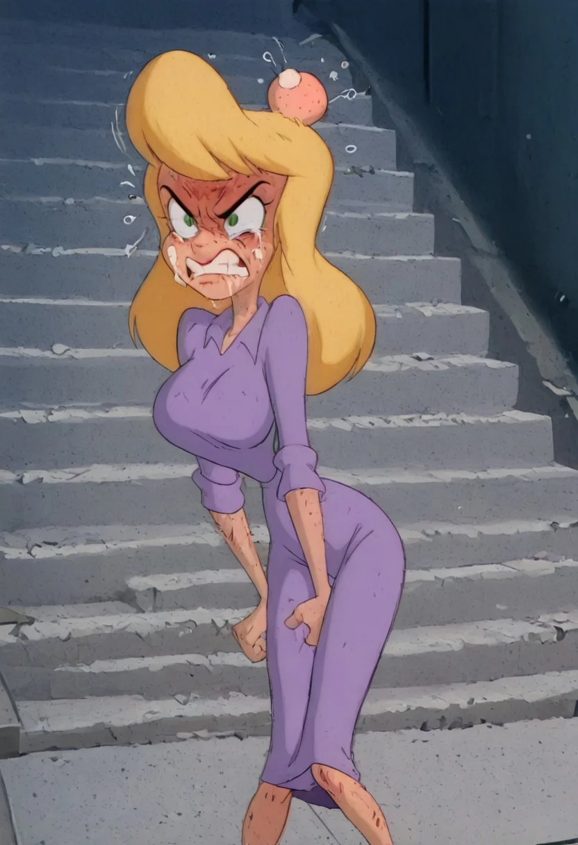 She crawls on all fours across the golf course, groveling and smiling crookedly.((((head bump)))))). (((((face bump))))).(((((teeth bump))))).((((kick between her legs))))).She's been beaten with golf clubs all day. Her hair is hanging in wisps. Her face is bruised and bruised. Teeth knocked out. Her face and clothes are covered in spit and boot marks.(((Her dress is dirty))). (((((Her face is beaten after lots of fights and fallings from stairs))))). (((((She is angry and exhausted))))). Everything is she wants is revenge. Everyone hates her. She is poor and sick. (((amazing quality))), absurdres,,((((1girl)))),(((alone)))), (((hellonurse))),,(((angry))), (((exhausted:1.5)))),((((((masterpiece))))),,((((extremely beautiful image)))),(((beautiful light))),((((best detailing)))),(((disgusting))),(((offended))),((((extremely heartbroken)))), blonde hair, teal eyes, (((1girl))), alone, big breasts,((((slim body)))))nurse outfit, Heloise Nerz, hellonurse, dirty, detailed body, detailed face, highly detailed body, highly detailed face, dynamic pose, posing, ((((((angsty))))), (((((furious)))))), (((((submissive)))))), 1girl, , , crazy emotion, narrow waist.