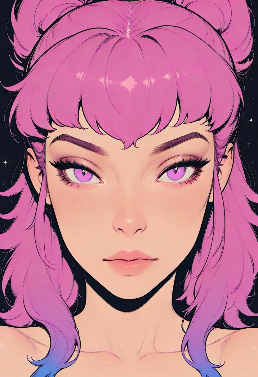 HDR, 8K, high contrast, masterpiece, best quality, amazing quality, very aesthetic, realistic, newest, volumetric lighting,
(artist:incase:0.5), (artist:tsuaii:0.5), (flat colors:2), haiz_ai, no lineart, no outline,
1girl, solo,close up portrait, looking at viewer,evelynn(league of legends), (from above:0.7), light, shadow, n30j4p4n
