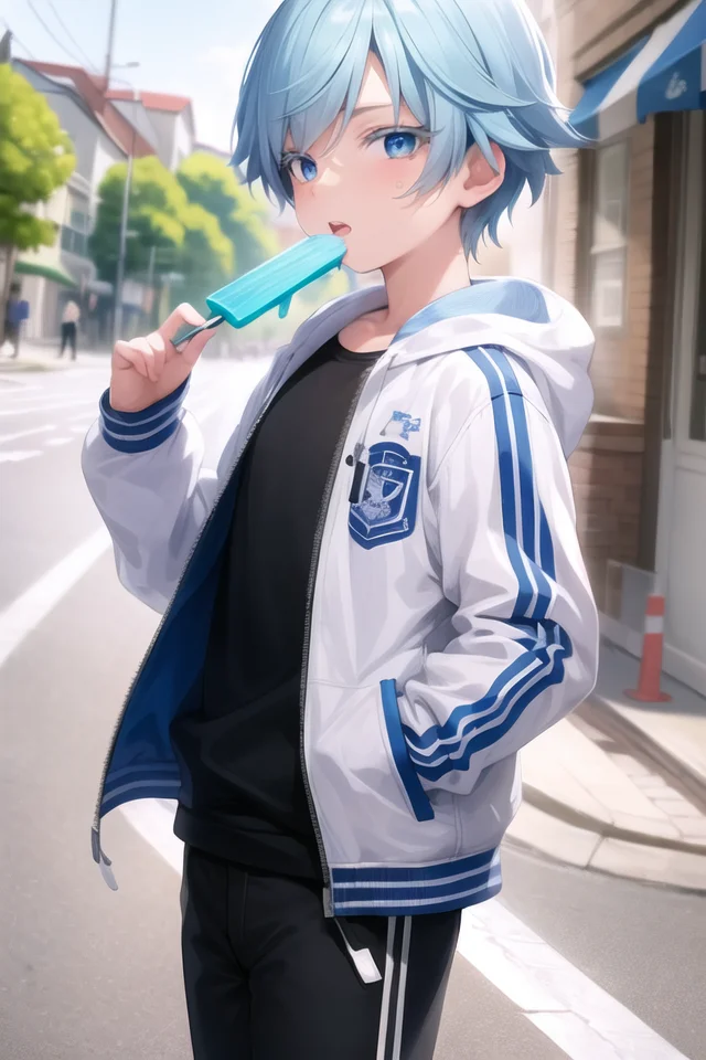 (masterpiece, best quality, ultra-detailed, highres),
1boy, sky blue eye, chongyun \(genshin impact\),
