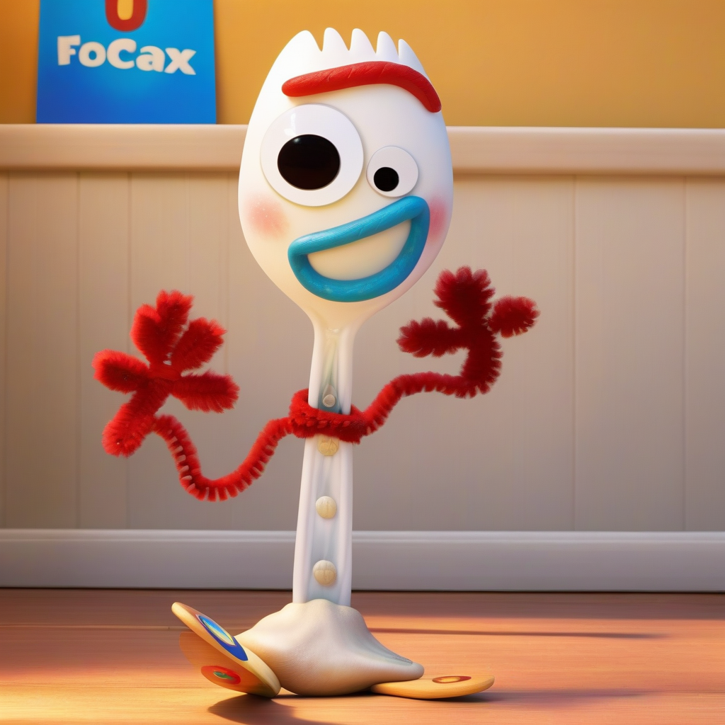ukj full body pixar style 3g cgi<lora:sdxl_forky_ukj_v10_6:1.0>  hilarious face
