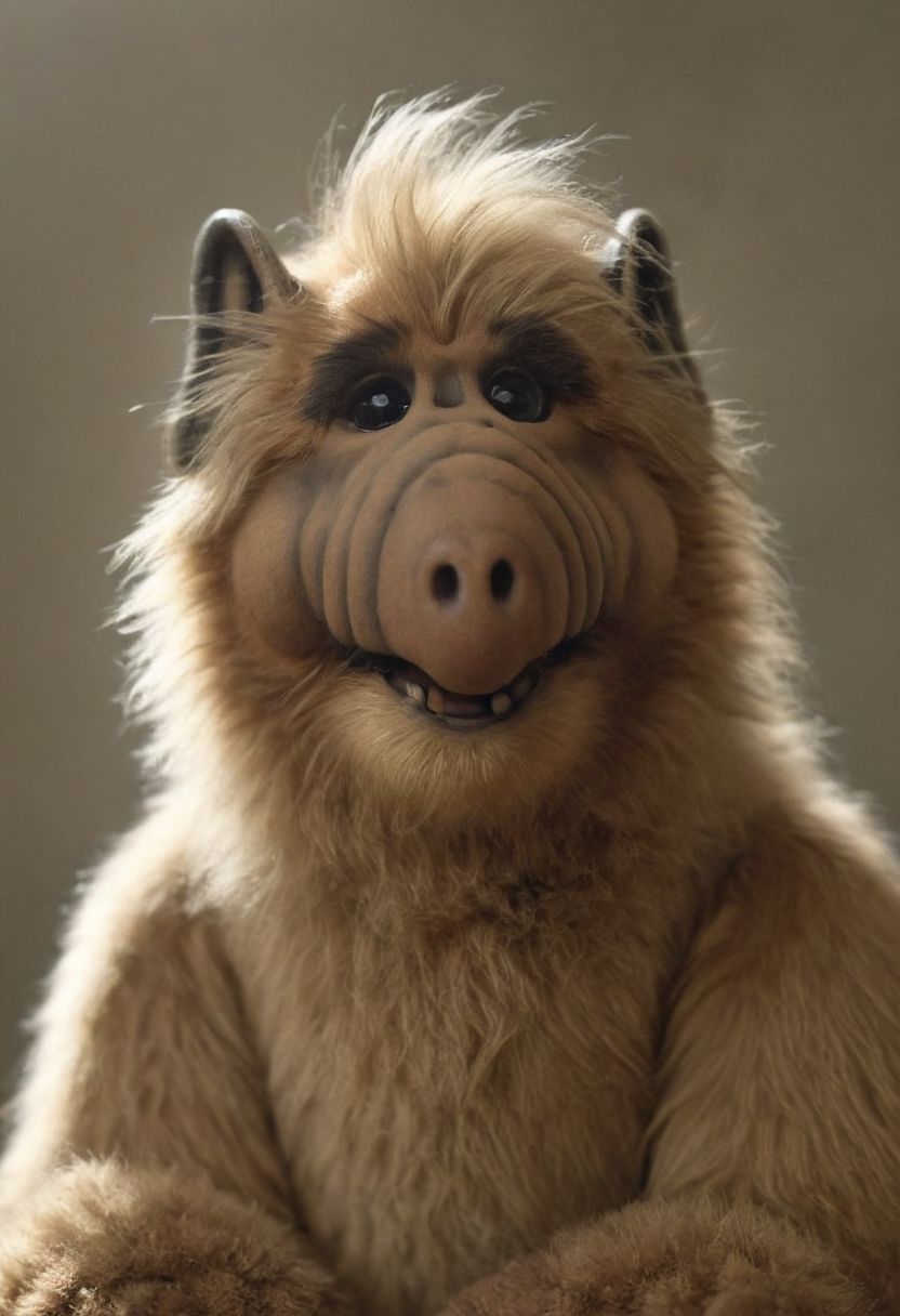 amazing quality, masterpiece, best quality, hyper detailed, ultra detailed, UHD, perfect anatomy, portrait, dof, hyper-realism, majestic, awesome, inspiring, - a fluffy cute (Xalfx:1.0) ,  cinematic composition, soft shadows, national geographic style,