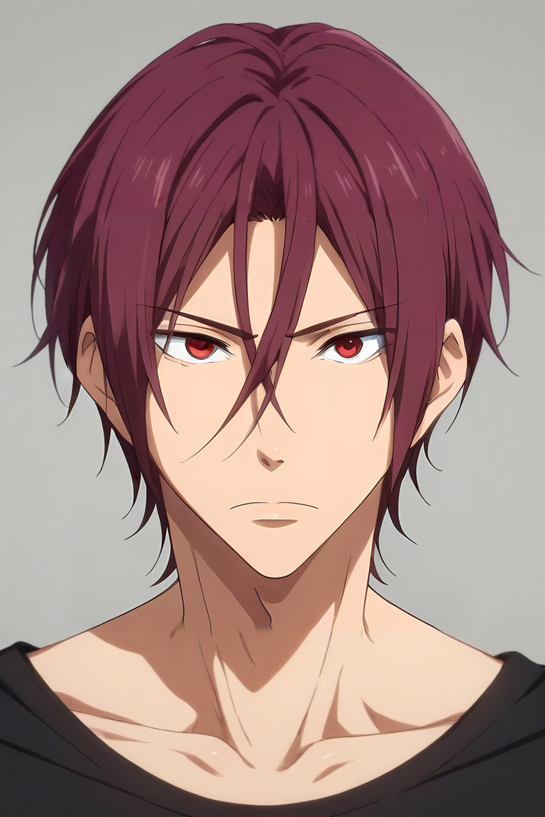 score_9, score_8_up, score_7_up, source_anime, (realistic:0.6), looking at viewer, , , 1boy, solo, male focus, <lora:rin_matsuoka_pony:0.86>, rin_matsuoka, red hair, red eyes, hair between eyes, ,, The Isle of Doom, , <lora:sdxl_lightning_8step_lora:1>