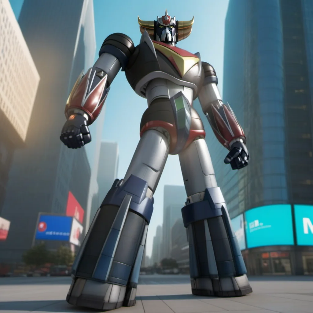 Goldorak1024, a giant robot in a city, highly detailed, photography, ultra sharp, film, bokeh, professional, 64k   <lora:Goldorak1024:0.8>