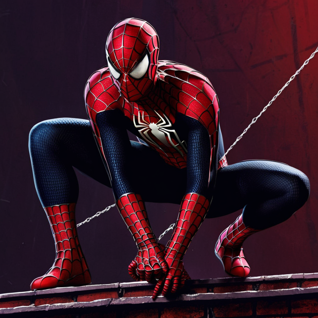 concept art of  <lora:Spider-Man:1.2>
Spider-Man a man in a spider - man suit with a black and red background, digital artwork, illustrative, painterly, matte painting, highly detailed