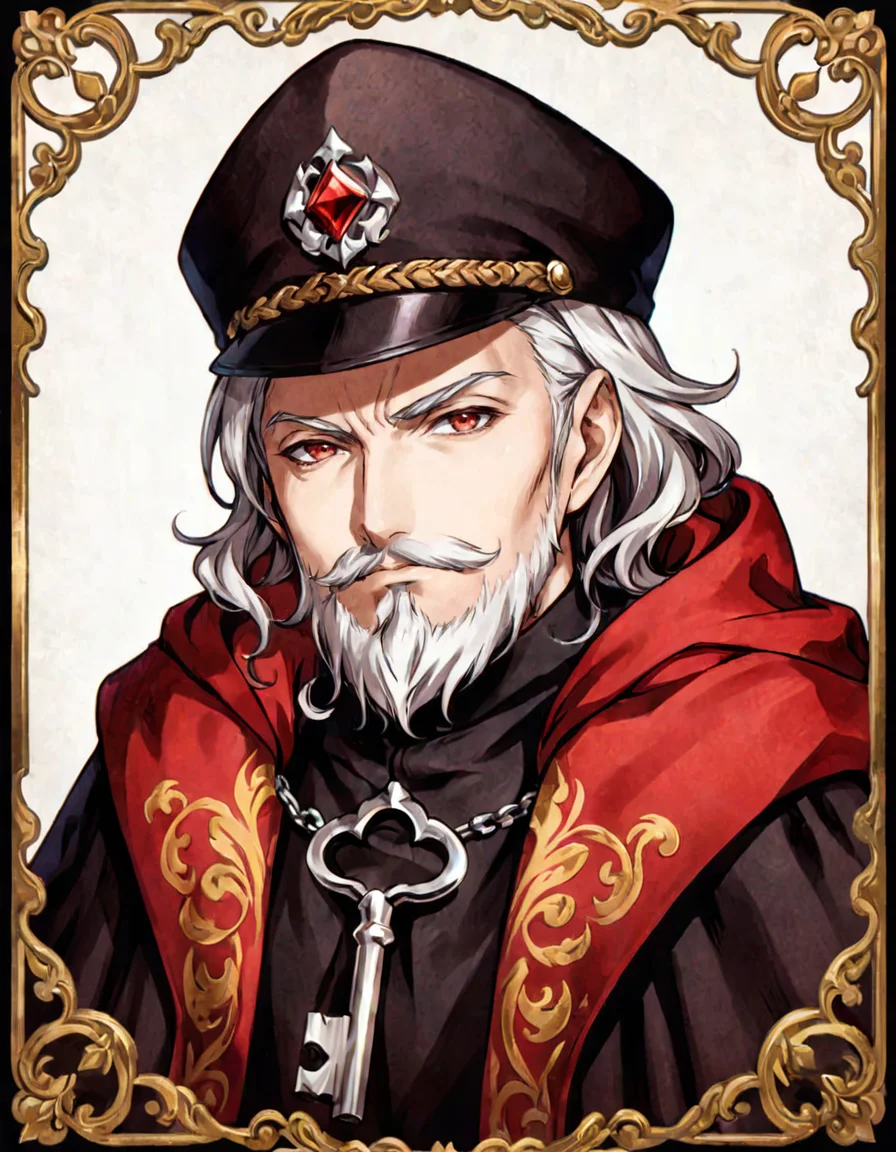 anime artwork photograph 1boy, Shaft, male focus, facial hair, hat, photoshop \(medium\), old man, beard, cape, official art, goatee, hood, mustache, white background, upper body, simple background, robe
 <lora:sotn:.6> 
<lora:offset_0.2:0.5>, 50mm . cinematic 4k epic detailed 4k epic detailed photograph shot on kodak detailed cinematic hbo dark moody, 35mm photo, grainy, vignette, vintage, Kodachrome, Lomography, stained, highly detailed, found footage . anime style, key visual, vibrant, studio anime,  highly detailed