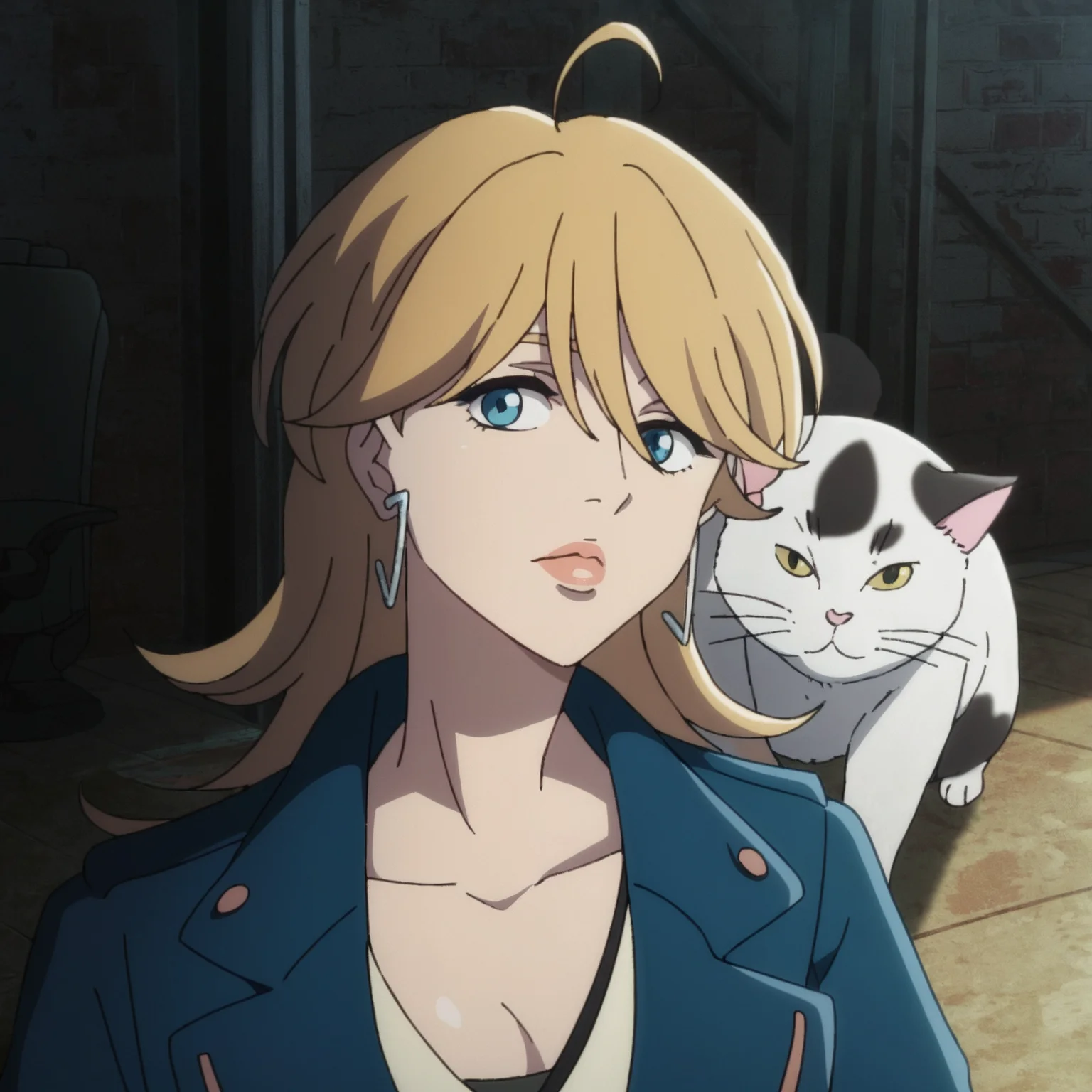 lazaruschristine, score_9, score_8_up, score_7_up,source_anime, (1girl), cat, portrait, looking at viewer