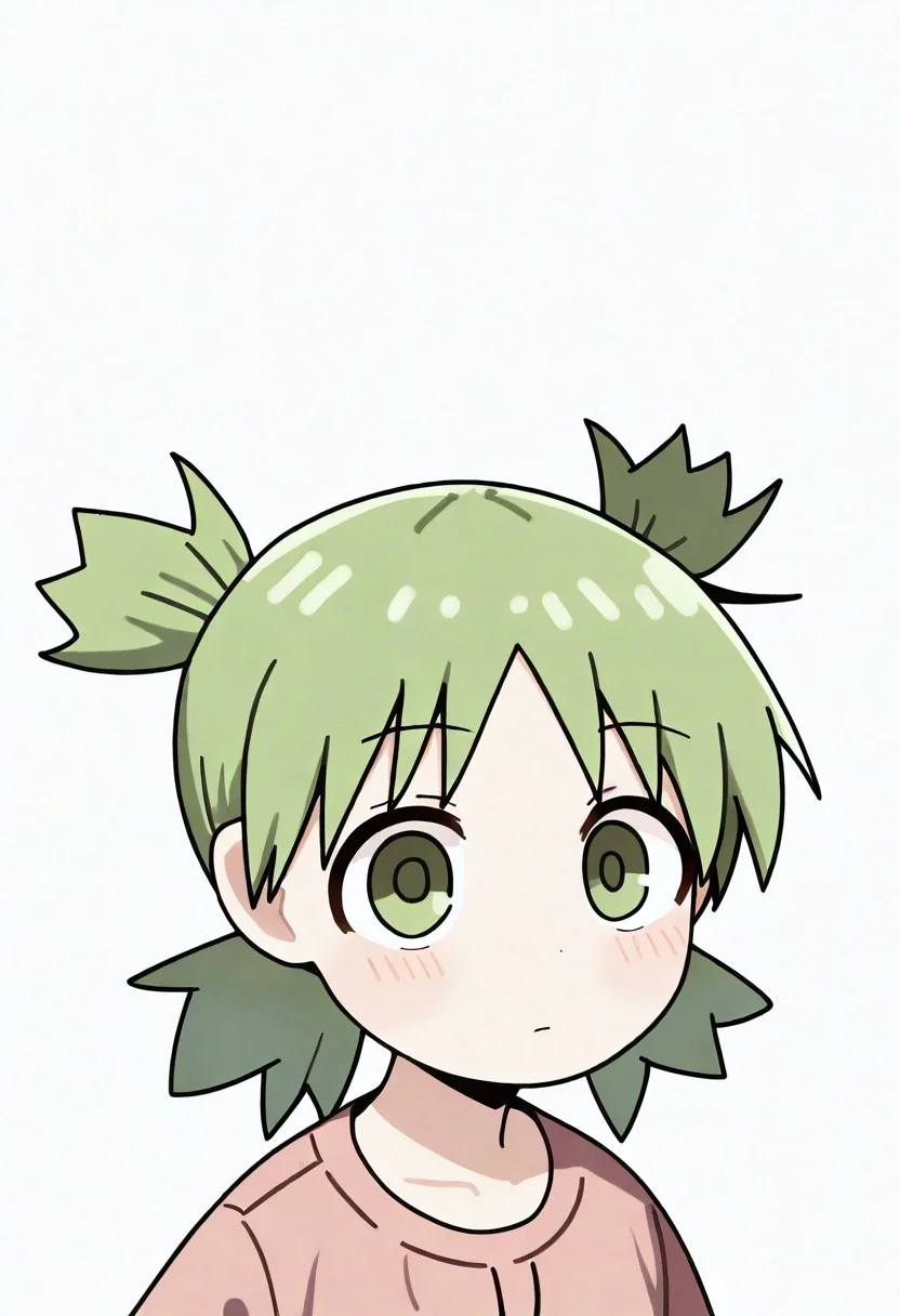 masterpiece, best quality, 32k, high resolution, absurdres, koiwai yotsuba, green hair, green eyes