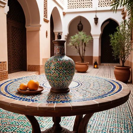 Moroccan Riad Courtyard — Lifestyle Scene Backdrop (SDXL LoRA)