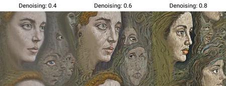 a pastel painting of two women and a child, a surrealist painting, inspired by Austin Osman Spare, trending on cg society, figurative art, four faces in one creature, detailed portrait, looking to the right, multiexposure, crowds, detailed faces, triptych, overload, <lora:Austin_Osman_Spare_1.1:1>