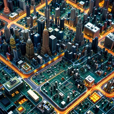 An award winning HDR photo from time magazine, closeup of a miniature mother board city, miniature new york city, empire state buulding, including roads in the form of cables, computer parts in the form of hospitals, schools, parks, libraries, (skyscrapers), restaurants, shops, coffee shops, offices, apartments, museums, bus stops, powerplants, with intense microscopic details, detailed micro city with capacitors, computer chips, transistors, wires, bokeh, intricate, intricate details, macro lens, (mini, miniature, realistic), mini\(ttp\), 8k, high quality, 4k, 32k,
(masterpiece,best quality, ultra_detailed, highres, absurdres:1.2, ispzxll)
