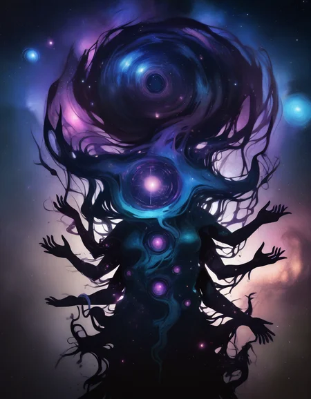 <lora:Magnetus Style Ill V2:0.25>, artist:magnetus, magnetus, digital media \(artwork\), <lora:luminyu-guy90-Illust-Lycorisv1:0.25>, uybnyl, <lora:Tinkerbomb_Style_LoRA_Illustrious:0.25>, tinkerbombstyle, <lora:mamimi_mamamimi_style_illustrious_goofy:0.25>, masterpiece, best quality, ultra-detailed, absurdres, newest, correct anatomy, Smooth Quality, 
cosmic, stars, celestial, galaxies, nebulas, planets, science fiction, highly detailed, 1girl, 
<lora:inner_galaxy_IL-10:1>, inner_galaxy, silhouette, space background, stars, <lora:Extra-Eyes-IL:1>, extra eyes, additional eyes, eldritch, cosmic horror, unknown, mysterious, surreal, abstract forms, lovecraftian horror, tentacles, hundreds of eyes, smoky body, extra arms, asymmetrical, unformed creature, gaping mouth