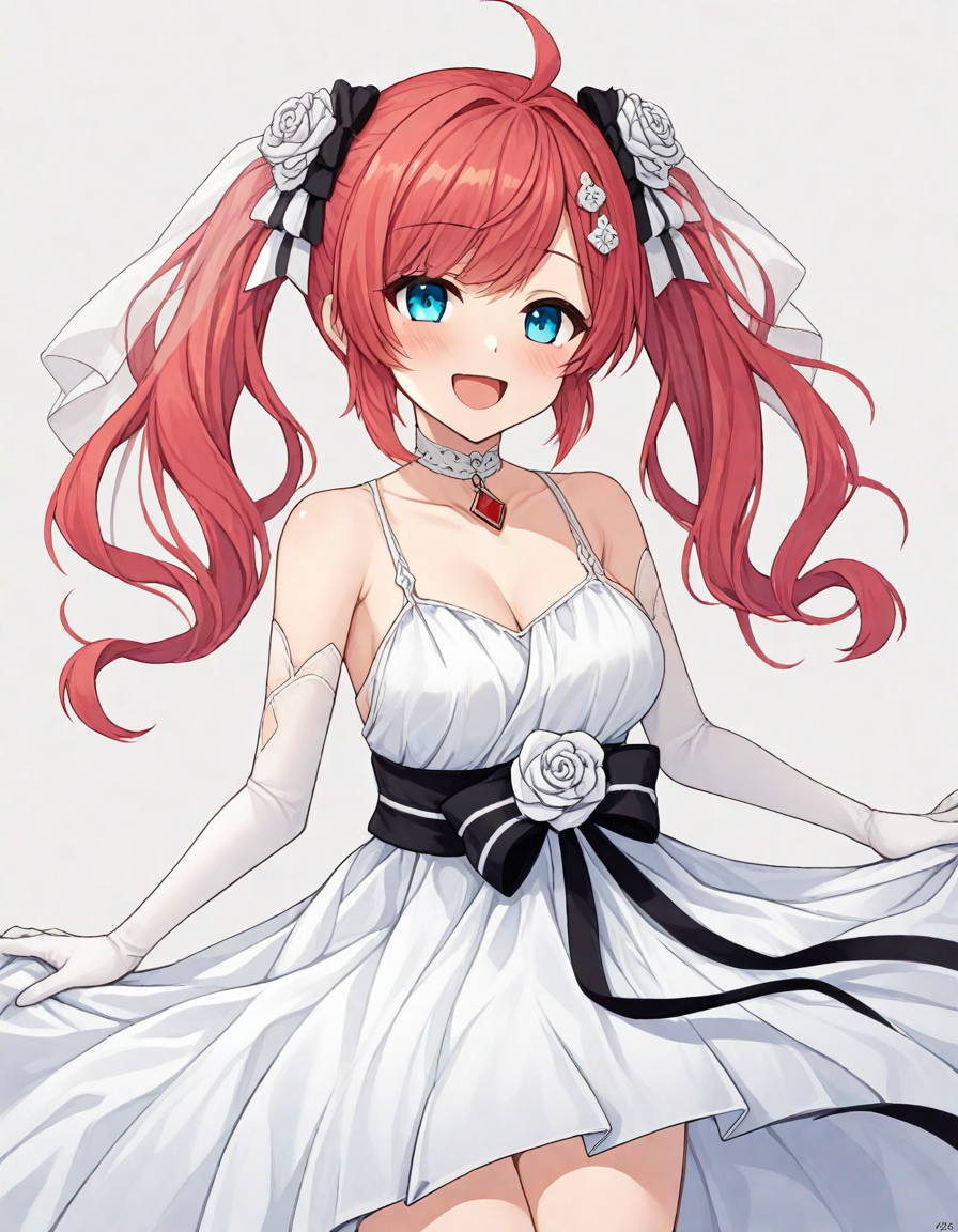 <lora:san_diego_XL-pony-v1:1>san diego \(azur lane\),wedding dress,, BREAK score_9, score_8_up, score_7_up, BREAK  source_anime, best quality, masterpiece, (clear eyes:1.2)<lora:Hyper-SDXL-4steps-lora:1>,   zPDXL, zPDXL2