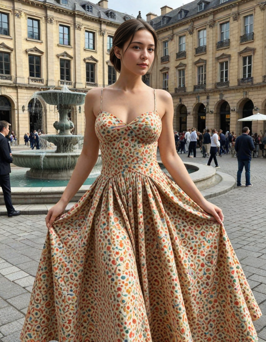 Stable_Yogis_Illustrious_Positives, mature, realism, detailed skin texture, realistic, photorealistic, ( city square with a fountain :1.2)  ( Statement Gown :1.2 )
 safe_pos ,  <lora:Realism_Lora_By_Stable_Yogi_Pony_V1.:0.4> realism, realistic, real life, photorealistic, detailed, colorful, slutty pose, dynamic angle, dynamic lighting, natural pose, (cowboy shot:1.2)