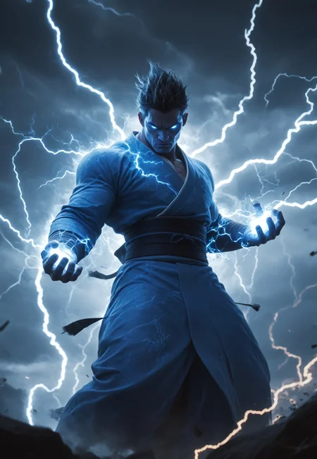 score_9, score_8_up, score_7_up, ((( )))
,
((( Ligmagmb, electricity, lightning, glowing,Blue theme, Blue eyes, glowing eyes,)))
,
((( 1boy, solo, huge muscular boy, kimono)))
,
((( Lightning balt )))
,
((( )))
,
(( ))
,
(( ))
,
((( )))
,
()
