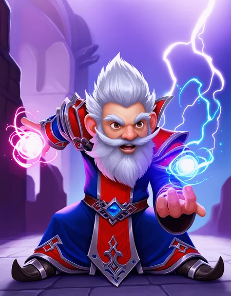 safe, masterpiece, very aesthetic, 1boy, millhouse manastorm, brown eyes, mage robe, shoulder pads, belt, pointy footwear, casting spell, lightning, dramatic lighting
<lora:MillhouseManastorm-WoW_NAIXL_v10:1>