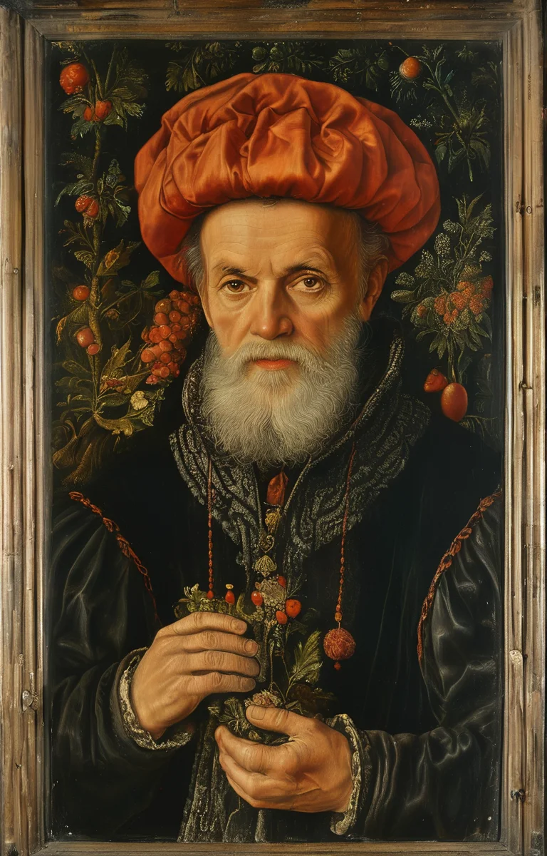 masterpiece,best quality,<lora:tbh283-sdxl:0.9>,illustration,style of Lucas Cranach the Elder portrait of noble man