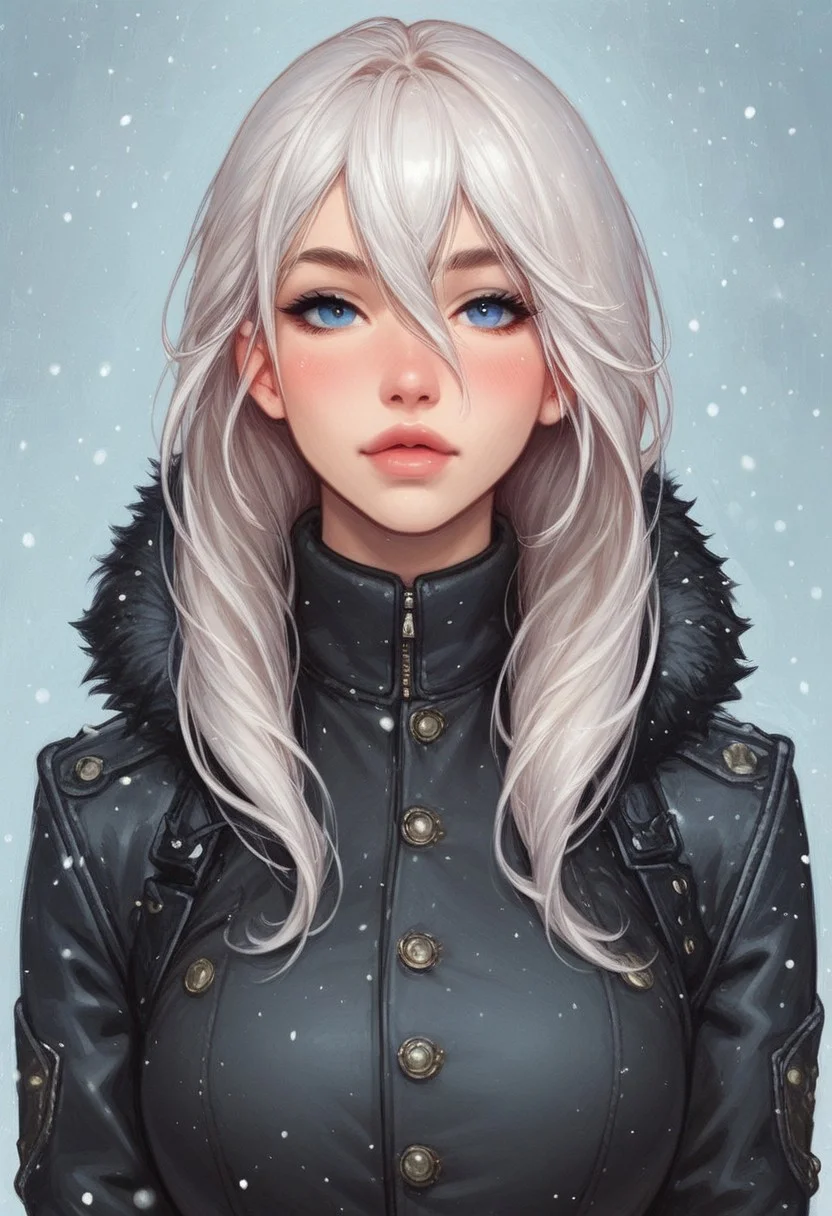 (((front view)))
1 girl, portrait, winter jacket with fur hood, long hair, winter, snowfall, 1girl solo, white hair, looking at viewer, bangs, day, blue sky, hair between eyes, outdoors, blush dramatic lights, relax,
(((full-clothed))),
BREAK
(outdoor background:1.9) score_9, score_8_up, score_7_up, score_6_up, source_cartoon, rating_explicit, Expressiveh, (((((upper body))))), dynamic pose