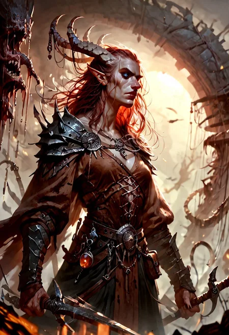 score_9, score_8_up, 8, score_7_up, score_6_up, solo, dungeons and dragons monster , dutch angle, FFAOR, dungeons and dragons, ab0m