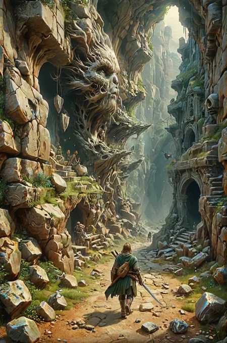 it's dangerous to go alone, here, take this!  <lora:Emergence:0.6>, <lora:Street_Art:0.6>, <lora:ral-dissolve:0.8> <lora:ral-smolinzect:0.1>  <lora:XL_boss_battle:0.2>    <lora:SDXL - Style - EldritchRomanceIllustration1.3.1:0.4>