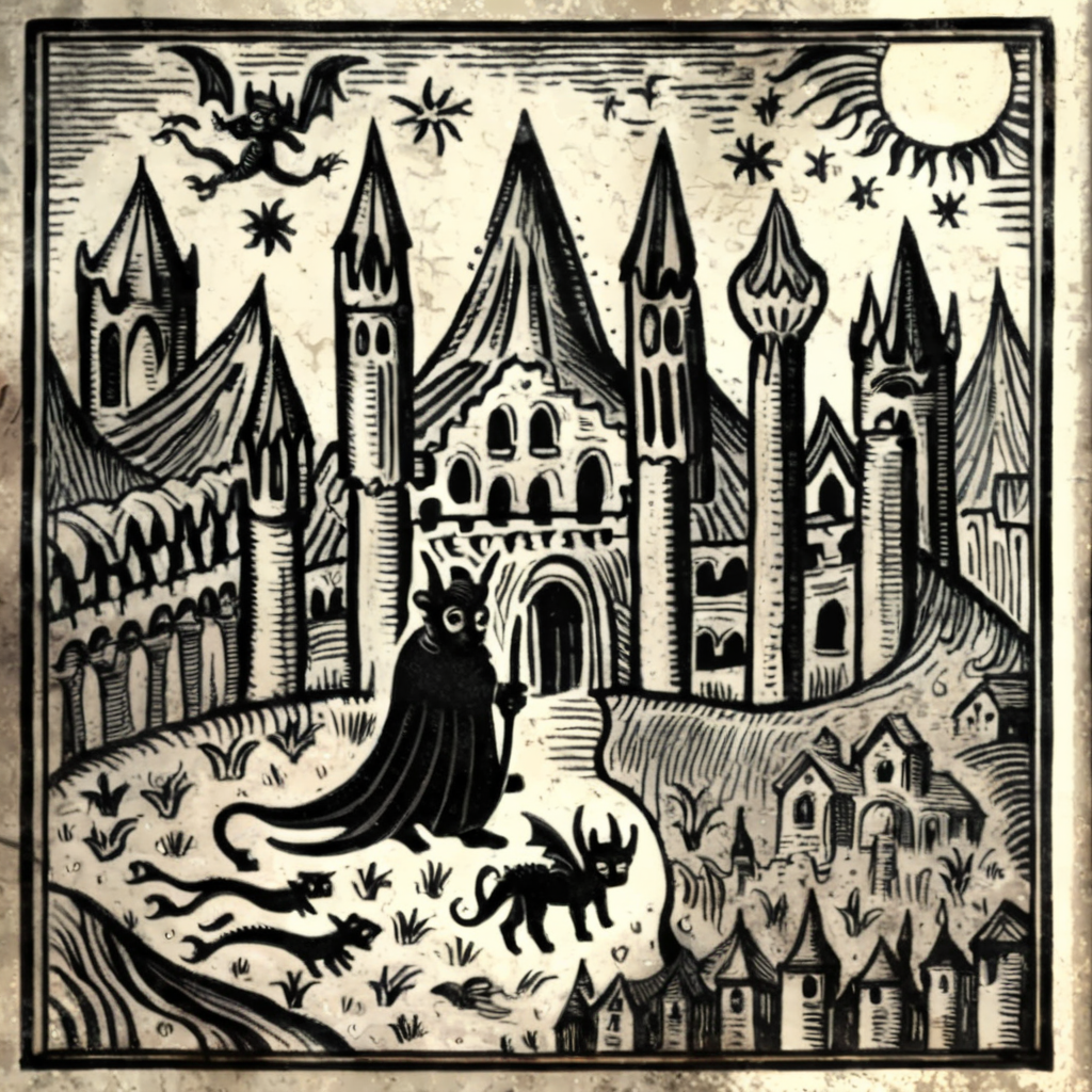 obscurae  devil in mystical city, very detailed <lora:obscurae:1>