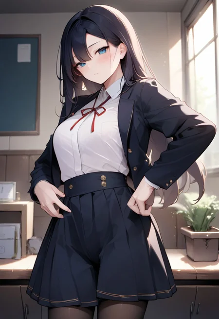 score_9, score_8_up, score_7_up, source_anime, ADJUSTING SKIRT,
