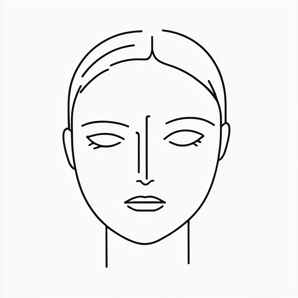 <lora:Simplest_line_art:1> ARSMJSTYLE, simplest line art, One-line face, continuous stroke, simple portrait, black on white, minimalist, clean design, facial features, elegant simplicity