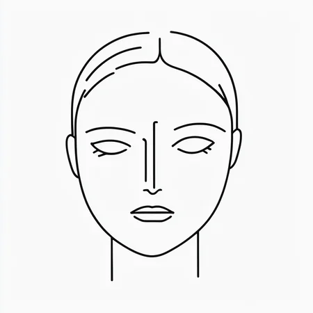 <lora:Simplest_line_art:1> ARSMJSTYLE, simplest line art, One-line face, continuous stroke, simple portrait, black on white, minimalist, clean design, facial features, elegant simplicity