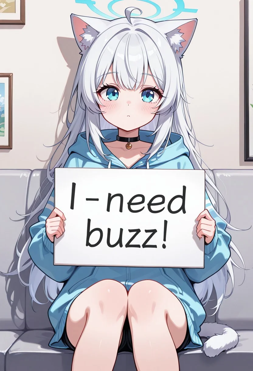 score_9, score_8_up, score_7_up, score_6_up, catgirl, need_buzz, holding sign