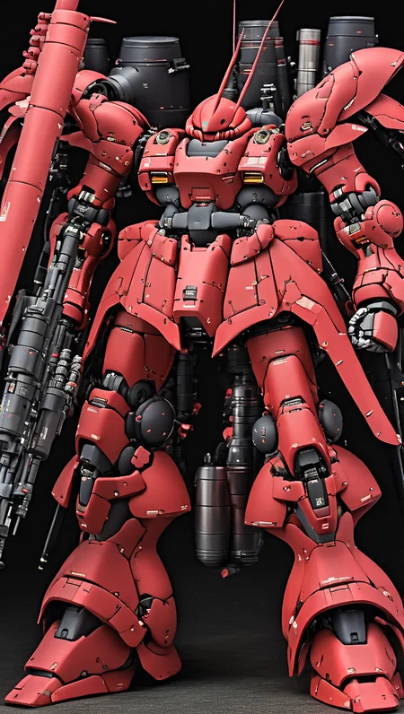 (ZEON:0.8),best quality, masterpiece, ultra-detailed, mecha robot, (city:1.5),(ultra-detailed mecha armor), full armor, (very large size mecha:2.5),glowing eyes, (full body:1.2), (mechanical parts:1), (robot joints:1), (military parts:1.1), (heroic parts:1.1), cable,(huge mechanical weapon:1.2), (detailed weapon description:1.2), (holding weapon and weapon :1.5)<lora:srdxl_v2g:0.8>
