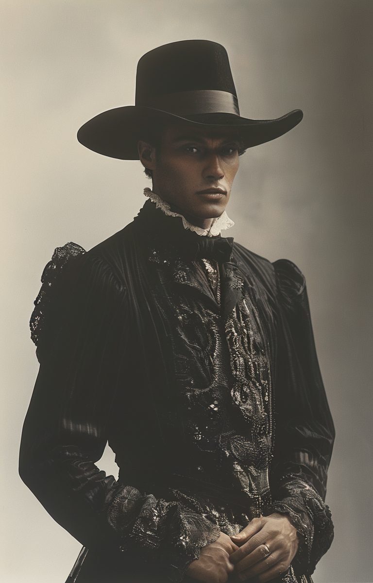 masterpiece,best quality,<lora:tbh316-sdxl:0.9>,illustration,style of Bill Blass portrait of noble man