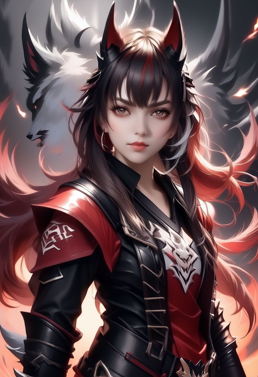 A female teen rogue wearing ((leather armor)), black suit, oni girl with wolf-ears, dangerous Kemonomimi waif, brunette assassin, tiefling thief, black hair, three small horns, [onii (Shuna, Hakurou) horns], tri-horn (masterpiece:1.5), (best quality), (disharmonic + ugly + unaesthetic:1.5)