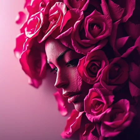 rosifex face girl made of rose, cinematic, professional photo<lora:rosifex :1>