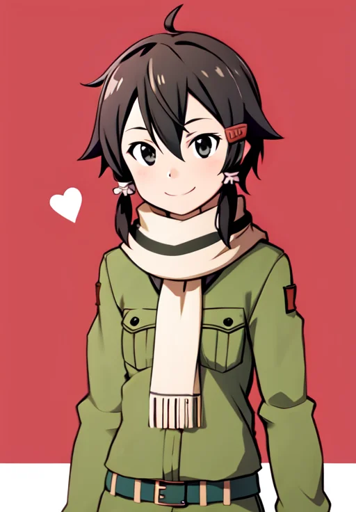 <lora:swordartonline_pack:0.6>,RL-Sinon,solo,smile,