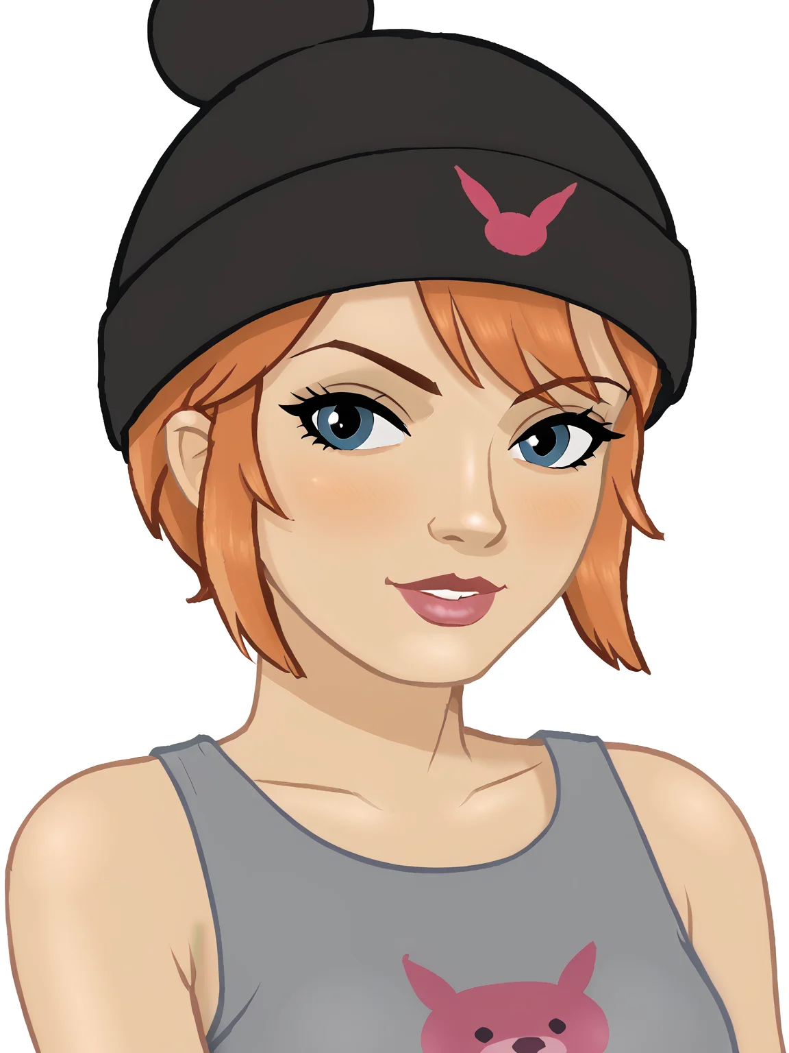 1girl, ptwoman, <lora:ptwoman:0.7>
score_7_up, beanie, black headwear, hat ornament, orange hair, bangs, short hair, sidelocks,
white background, look at viewer
eyebrow up, raised eyebrow
(white background, simple background, plain background)
<lora:Usagi_Kurokawa_-_Gotcha_Force___ããã_é»å·_-_ã¬ãã£ãã©ã¼ã¹:1>
