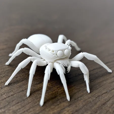 masterpiece, very aesthetic, absurdres, newest, WhiteMold, 3d printed jumping spider
